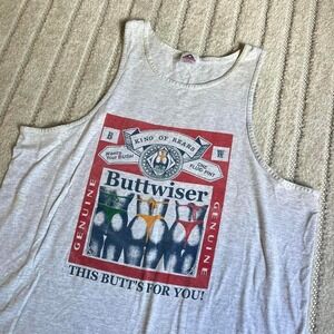 VTG 90s Buttwiser Tank Top size XL Kings of Rears Funny Souvenir Beach Summer